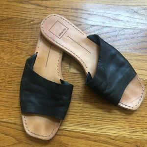 Black leather Dolce Vita sandals